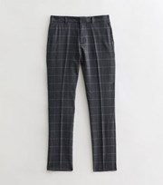 New Look Navy Check Skinny Suit Trousers